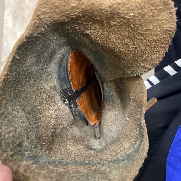 Trippen USA Sz 6(36)Brown Leather Tall Biker Boots Buckle Strap Zip Up Women's - Picture 14 of 16